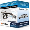 Für Mercedes C-Klasse Limousine 18- TOWCAR Anhängerkupplung abnehmbar + 13polig