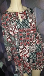 💕MonaLisa💕Tunika/Shirt💕Festl-Büro💕allover💕Übergröße💕Viscose/Stretch*Gr50💕