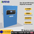 11000W Solar Inverter On-Grid+Off-Grid Hybrid 2*MPPT 160A 220/230V 48V 500V WIFI