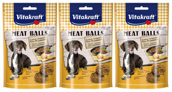 3x 80g Vitakraft Meat Balls Mini-Frikadellen Leckerlis Hundesnacks