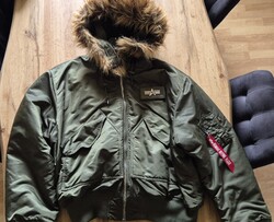 ALPHA INDUSTRIES Winterjacke '45/P Hooded' in Grün Größe XXXL