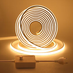 Dimmbar COB LED Streifen Neon Stripe 230V Leiste Band Lichterkette Lichtschlauch