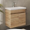 Waschtisch mit Unterschrank 60 cm – Waschbecken Badmöbel zur Wandmontage