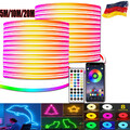 Neon LED Strip Streifen RGB Flex Schlauch diffus Lichtband 5/10/20M Dimmbar NEU