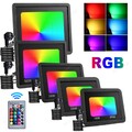 10-100W RGB LED Fluter Außen Strahler Flutlicht Scheinwerfer Gartenlampe Dimmbar
