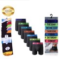 Herren 7 Tage die Woche Unterwäsche weich gerippt Baumwolle Hosen & Socken Geschenkset