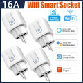 4X WiFi SMART STECKDOSE WIFI INTELLIGENTE 16A PLUG SCHALTER ENERGIEMESSUNG TUYA