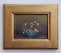 Öl Bild Blumenkorb  9 x 12 cm.   Preis reduziert  30%