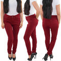 Damen Röhren Jeggings Leggings Treggings Stoffhose Hochschnitt bis Übergröße
