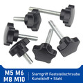 Feststellschraube Sterngriffschraube M5 M6 M8 M10 Klemmschraube Gewinde Schraube