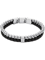 Fossil JF04855040 Herren Armband Edelstahl Schwarz 21,5 cm