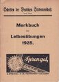 Merkbuch für Leibesübungen 1925. Herausgegeben im WORTELMANN, W. (Hrsg.):