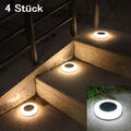 4x 8LED Solarleuchte Bodenstrahler Außen IP65 Gartenleuchten Garten Solarlampen