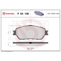 1x Bremsbelagsatz, Scheibenbremse BREMBO P 83 105 passend für TOYOTA LEXUS