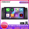 DAB+ 9" Android 13 Autoradio CarPlay GPS Navi WIFI 4+64G Für BMW 5er E39 540 Kam