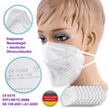 50x Schutzmaske FFP2 Mundschutz Maske Atemschutzmaske Mund Nasen CE 0370 5 lagig