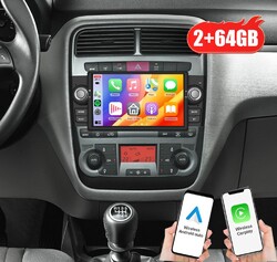 2+64GB 7" Android15 Autoradio Für Fiat Linea Grande Punto 2007-2012 Carplay GPS