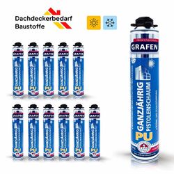 Pistolenschaum 12 x 750 ml Montageschaum Schaum