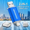 2 in 1 256GB Dual Type TYP-C OTG & 3.0 USB Memory Stick Flash Drive Stift