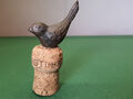 Figur Weinkorken Vogel aus Metall Rarität Weinverschluss Korken 
