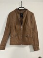 Braune Vintage Guess Lederjacke In Größe S