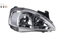 Scheinwerfer Front passend für Opel Corsa C 09/00- 06/03 Rechts mit Leuchtmittel
