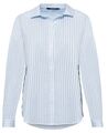 Damen Bluse blau Gr. 36-46 leger sportlich 100% Baumwolle Freizeit Büro Business