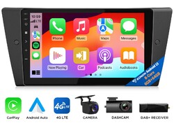DAB+ Für BMW E90-E93 9" Autoradio GPS Navi CarPlay Android 13 6+64 DSP 4G LTE BT