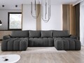 Ecksofa mit Schlaffunktion und Bettkasten CALVANI XL, Sofa U-Form, Polsterecke