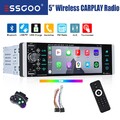 5" Single DIN Kabelloses Carplay Android Auto Autoradio IPS Bldschirm BT USB AUX