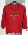 Shirt von CECIL mit tollem Safari-Druck, rot, 3/4 Arm, Baumwolle, Gr. XL
