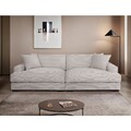 Megasofa - dove - Cord - 261 cm Sofa Wohnlandschaft Couch