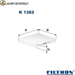 FILTER INNENRAUMLUFT K 1382 FÜR GAZ GAZELLE/Van/Platform/Chassis/NEXT/Bus 2.8L