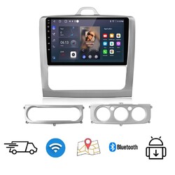Android 14 Autoradio GPS NAVI Carplay 2+64GB Für Ford Focus MK2 MK II 2004-2011