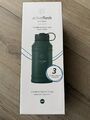 BeMaxx Trinkflasche Edelstahl ACTIVE FLASK + Strohhalm (3 Deckel) 1,3 Liter Neu
