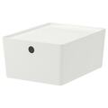 IKEA KUGGIS Box mit Deckel weiß 26x35x15 cm