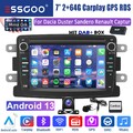 Android13 DAB+ Carplay Autoradio GPS 64GB Für Renault Dacia Duster Sandero Lodgy