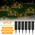 6X-12X LED Solarlampe Solarleuchte Gartenlicht Außen-Beleuchtung Schattenlaterne