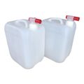 2 x 10 Liter 10 L Trinkwasserkanister Kunststoffkanister natur DIN45 + 2xHahn