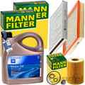 MANN INSPEKTIONSPAKET+5L ORIGINAL 5W30 MOTORÖL passend für OPEL ASTRA G 1.7 CDTI