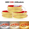 COB LED Streifen 230V Stripe Band Leiste Wasserdicht Innen Außen Lichtschlauch