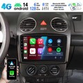 6+128G DAB CarPlay Android 14 Autoradio GPS Navi WIFI BT Für VW Beetle 2001-2010