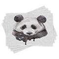 Tier Platzmatten Aquarell-Panda-Bär Platzmatten 4er Set Waschbar