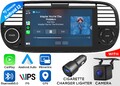 CAM+Android Auto 13 Autoradio Navi CarPlay Bluetooth WiFi für Fiat 500 2007-2015