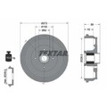 2x Bremstrommel TEXTAR 94038900 passend für DACIA MERCEDES-BENZ RENAULT