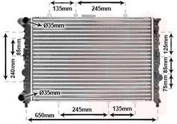 VAN WEZEL 01002038 Kühler Wasserkühler Motorkühler für ALFA ROMEO 156 (932)