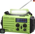 Mesqool Tragbare Solar Radio, Notfall Radio mit Kurbel, Dynamo Wetter AM/FM/SW