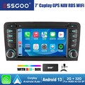 DAB+ Carplay Autoradio Android 13 GPS SAT Nav 2+32G Für Audi A3 8P 2003-2013 S3