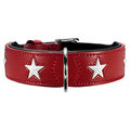Hunter Hunde Halsband Magic Star rot/schwarz, diverse Größen, NEU