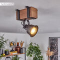 Vintage Holz Decken Lampe Flur Strahler Schlaf Wohn Zimmer Leuchte Verstellbar
